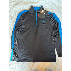 Antigua Carolina Panthers Men's Quarter-Zip Pullover Size Medium #733